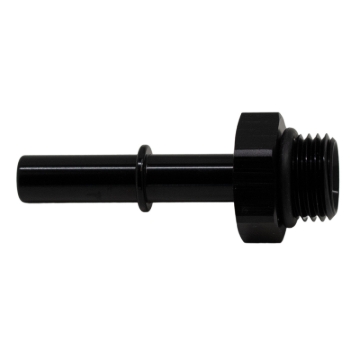 Picture of DeatschWerks 6AN ORB Male to 5/16in Male EFI Quick Connect Adapter - Anodized Matte Black