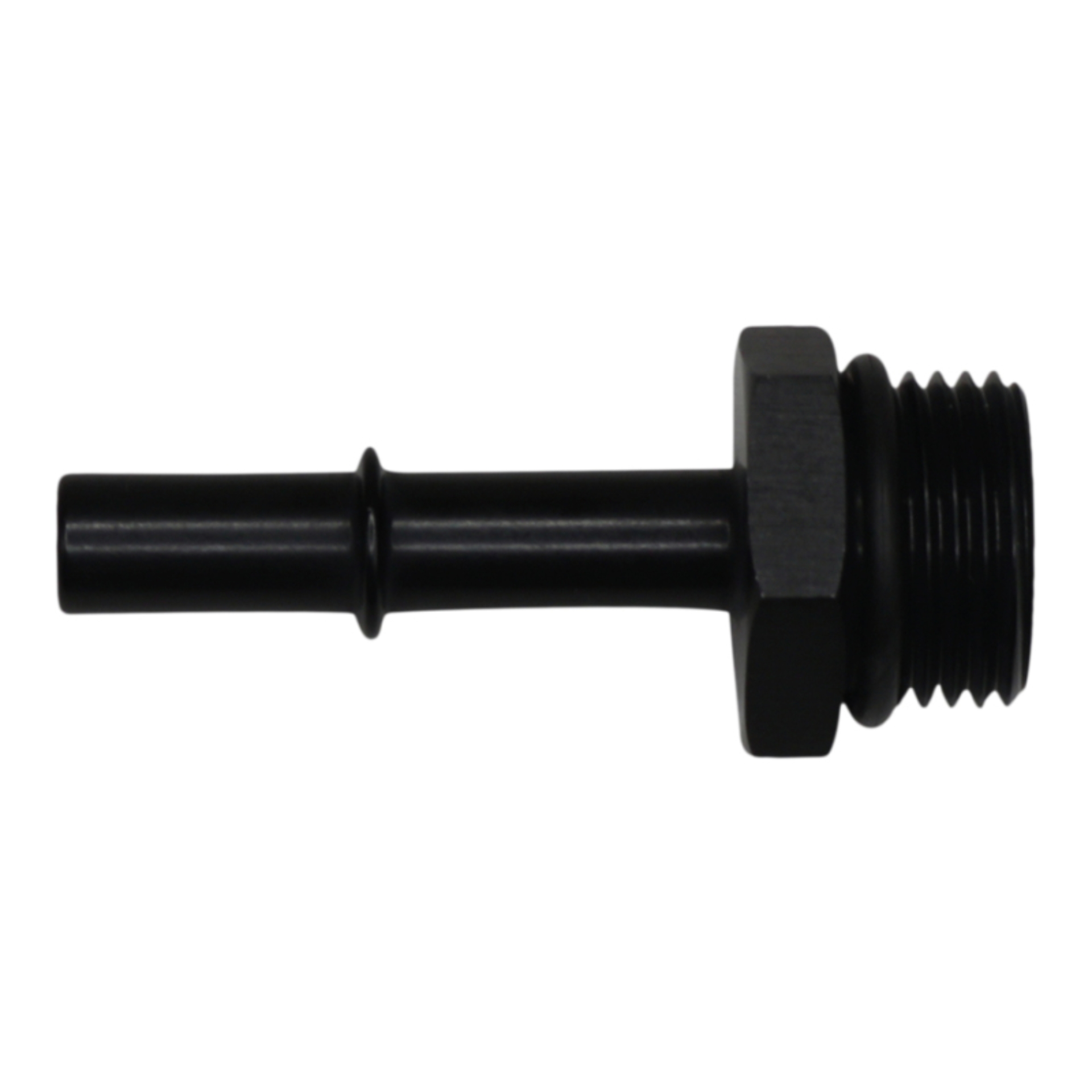 Picture of DeatschWerks 10AN ORB Male to 3/8in Male EFI Quick Connect Adapter - Anodized Matte Black