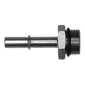 Picture of DeatschWerks 10AN ORB Male to 3/8in Male EFI Quick Connect Adapter - Anodized DW Titanium