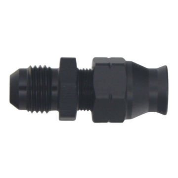Picture of DeatschWerks 6AN Male Flare to 5/16in Hardline Compression Adapter - Anodized Matte Black
