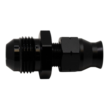 Picture of DeatschWerks 8AN Male Flare to 5/16in Hardline Compression Adapter - Anodized Matte Black