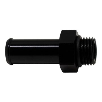 Picture of DeatschWerks 6AN ORB Male to 1/2in Male Barb Fitting (Incl O-Ring) - Anodized Matte Black