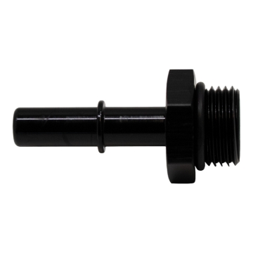 Picture of DeatschWerks 8AN ORB Male to 3/8in Male EFI Quick Connect Adapter - Anodized Matte Black