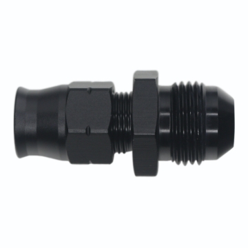 Picture of DeatschWerks 8AN Male Flare to 3/8in Hardline Compression Adapter - Anodized Matte Black