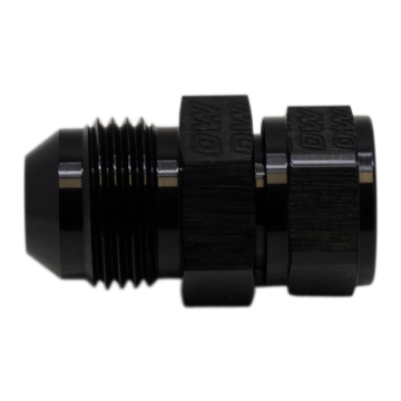 Picture of DeatschWerks 8AN Male Flare to Fuel Pump Outlet Barb Adapter - Anodized Matte Black
