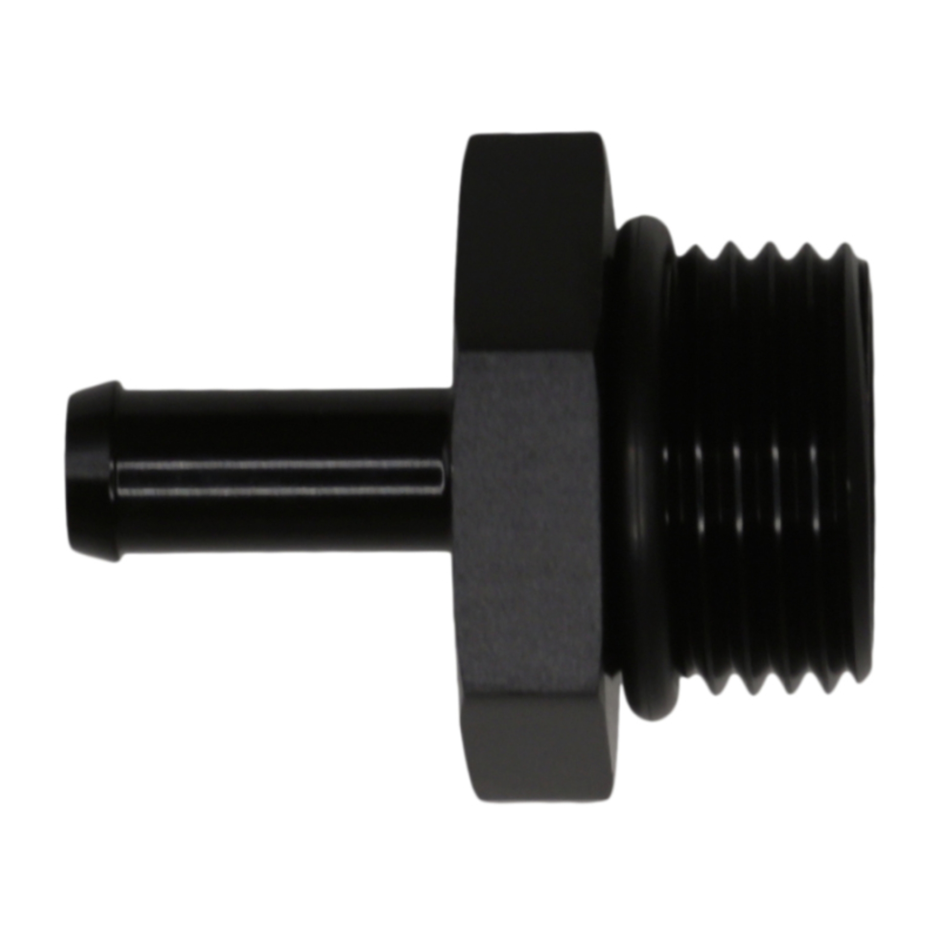 Picture of DeatschWerks 10AN ORB Male to 5/16in Male Barb Fitting - Anodized Matte Black