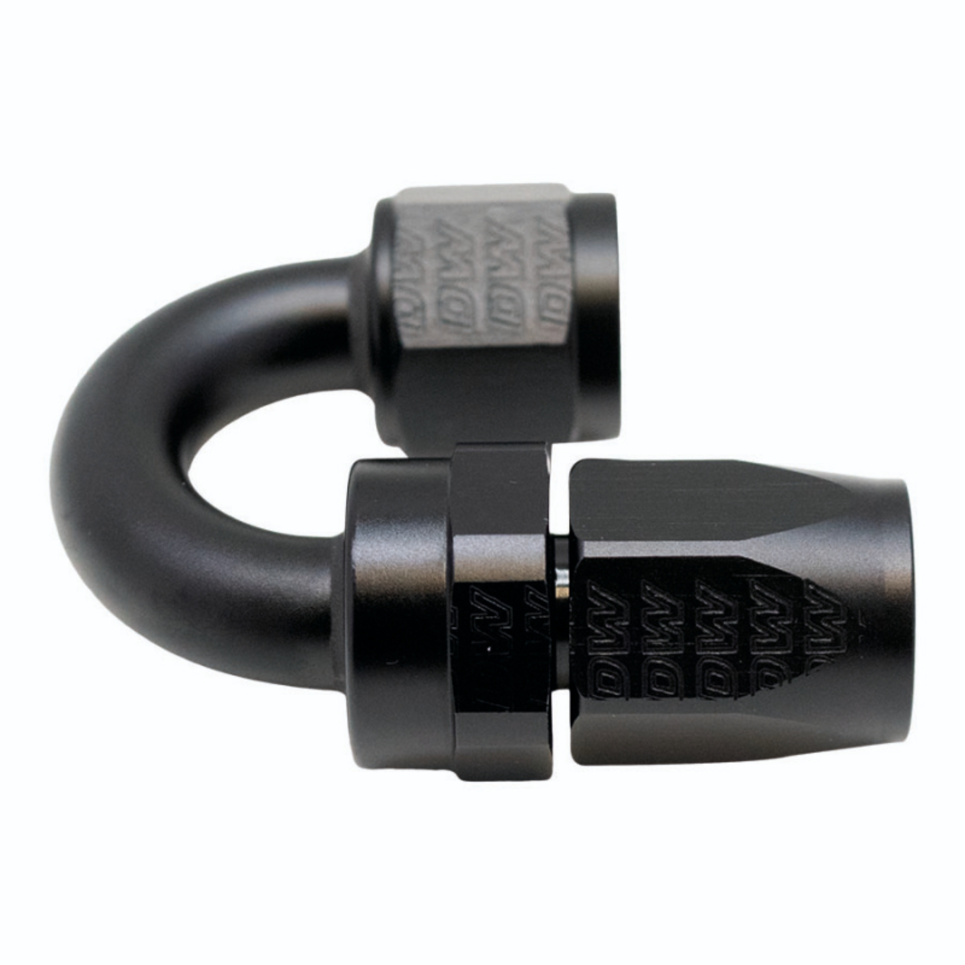 Picture of DeatschWerks 8AN Female Swivel 180-Degree Hose End CPE - Anodized Matte Black