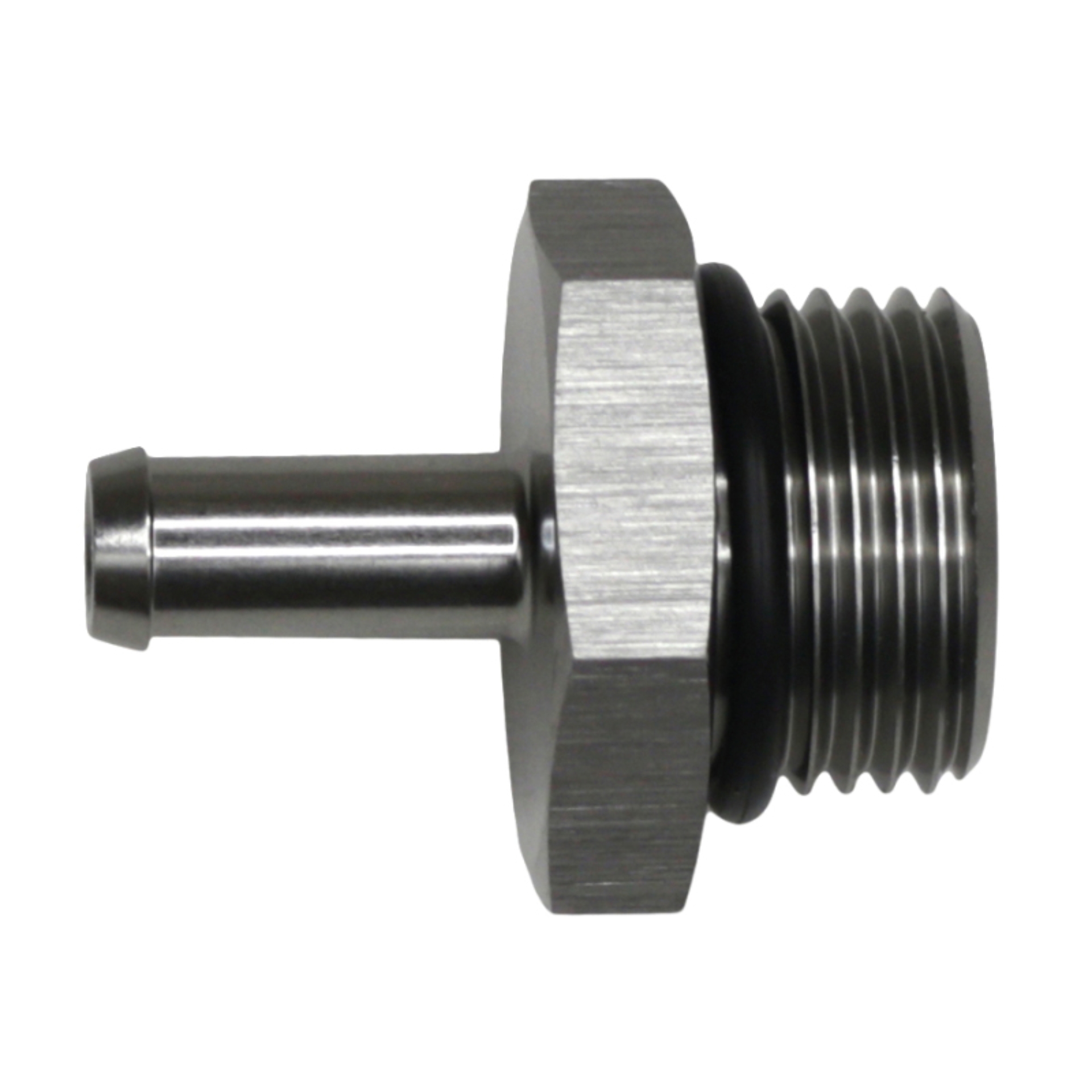 Picture of DeatschWerks 10AN ORB Male to 5/16in Male Barb Fitting - Anodized DW Titanium