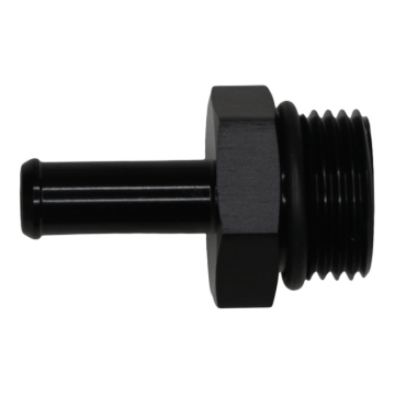 Picture of DeatschWerks 10AN ORB Male to 3/8in Male Barb Fitting - Anodized Matte Black