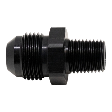 Picture of DeatschWerks 8AN Male Flare to 1/4in Male NPT Adapter - Anodized Matte Black