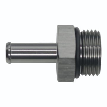 Picture of DeatschWerks 10AN ORB Male to 3/8in Male Barb Fitting - Anodized DW Titanium