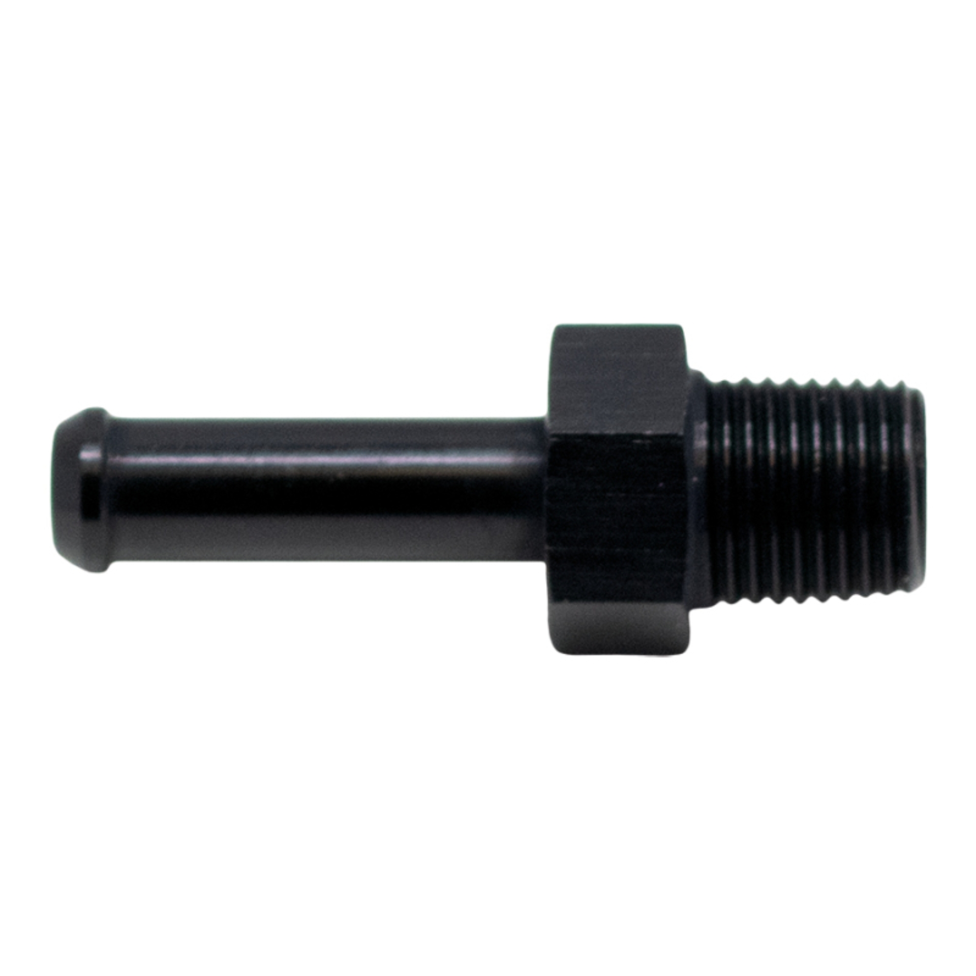 Picture of DeatschWerks 1/8in NPT Male Thread 1/4in Hose Barb - Anodized Matte Black