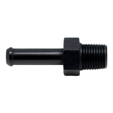 Picture of DeatschWerks 1/8in NPT Male Thread 1/4in Hose Barb - Anodized Matte Black