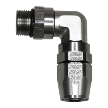 Picture of DeatschWerks 10AN ORB Female Swivel 90-Degree Hose End CPE - DW Titanium