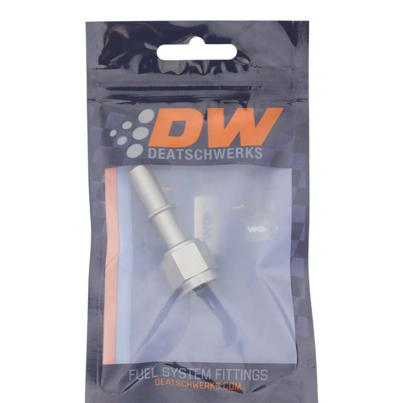Picture of DeatschWerks 6AN Female Flare Swivel to 3/8in Male EFI Quick Disconnect - Anodized DW Titanium