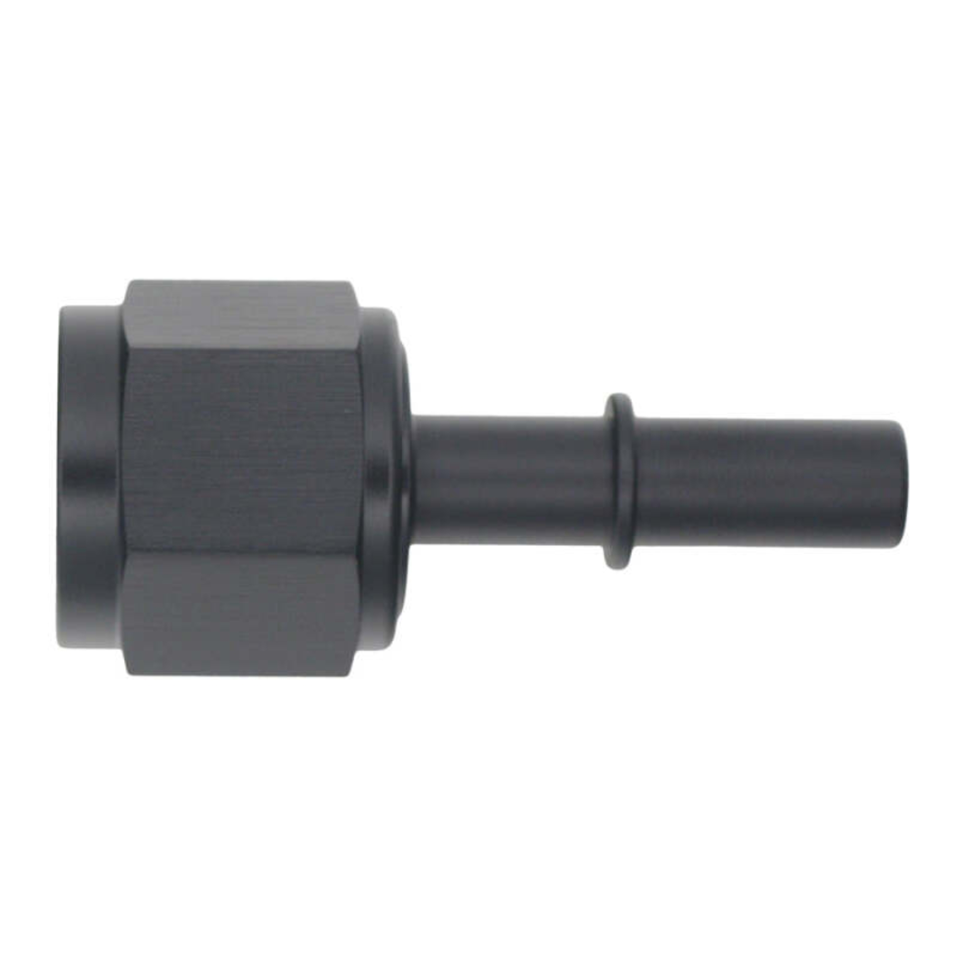 Picture of DeatschWerks 10AN Female Flare Swivel to 3/8in Male EFI Quick Disconnect - Anodized Matte Black