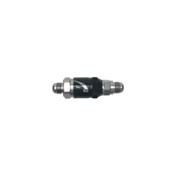 Picture of DeatschWerks 10AN Male Flare Quick Disconnect Dry Break Fitting - 2 Pieces Anodized Matte Black