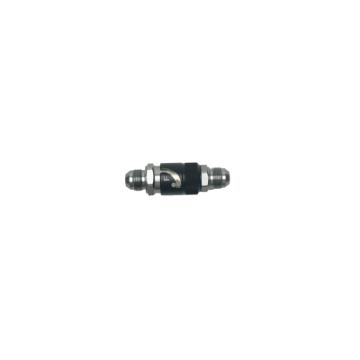 Picture of DeatschWerks 8AN Male Flare Quick Disconnect Dry Break Fitting - 2 Pieces Anodized Matte Black