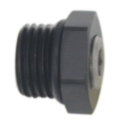 Picture of DeatschWerks 6AN ORB Male Plug Fitting with 1/8in NPT Gauge Port - Anodized Matte Black