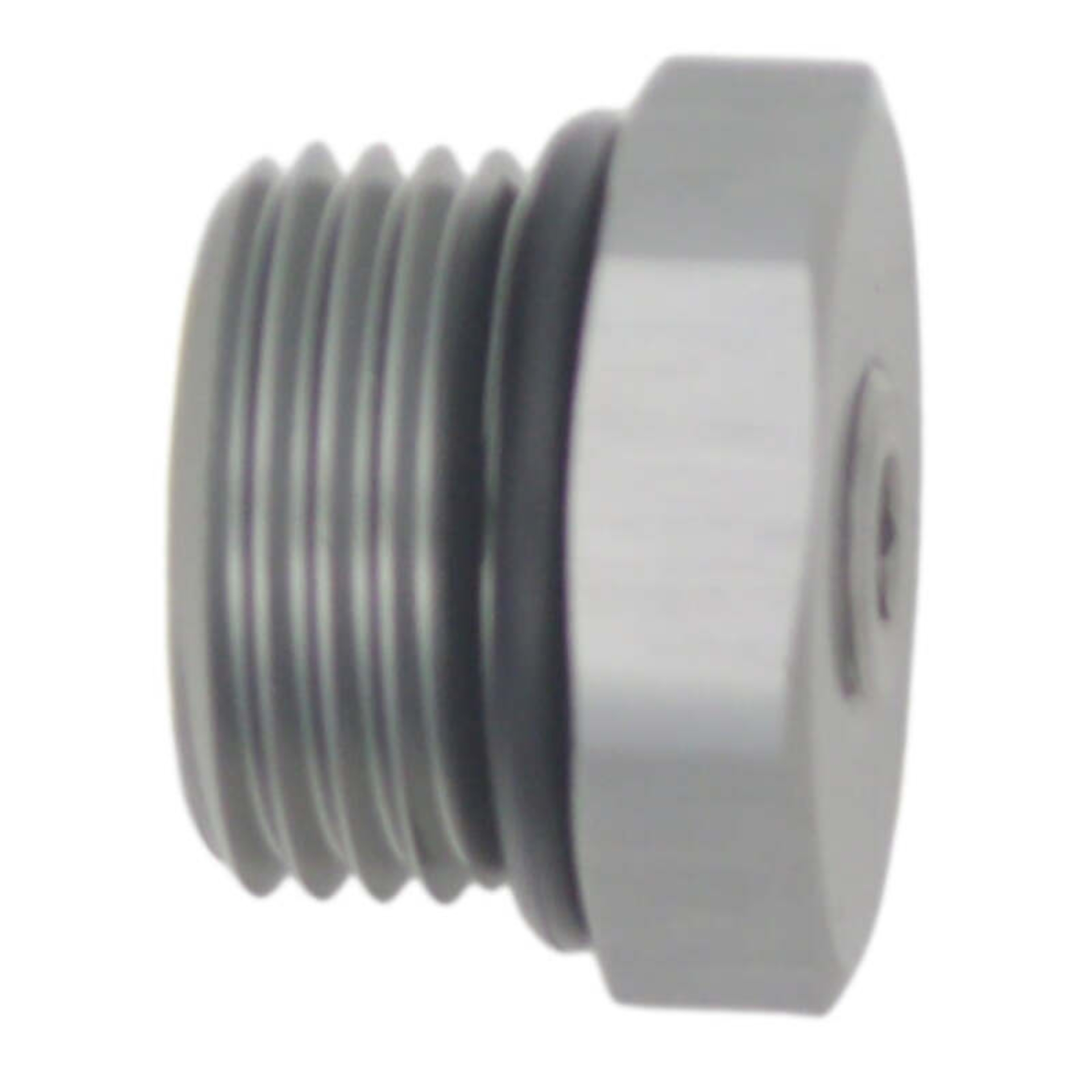 Picture of DeatschWerks 10AN ORB Male Plug Fitting with 1/8in NPT Gauge Port - Anodized DW Titanium