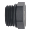 Picture of DeatschWerks 10AN ORB Male Plug Fitting with 1/8in NPT Gauge Port - Anodized Matte Black
