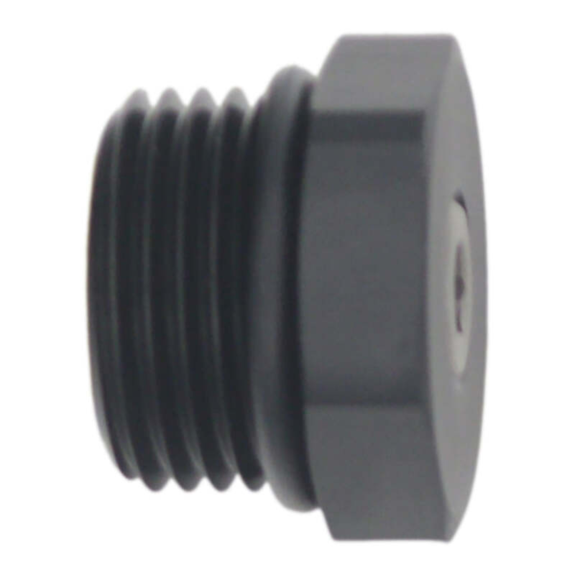 Picture of DeatschWerks 10AN ORB Male Plug Fitting with 1/8in NPT Gauge Port - Anodized Matte Black