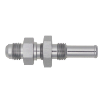 Picture of DeatschWerks 6AN Male Flare to Straight 3/8in Single Hose Barb - Anodized DW Titanium