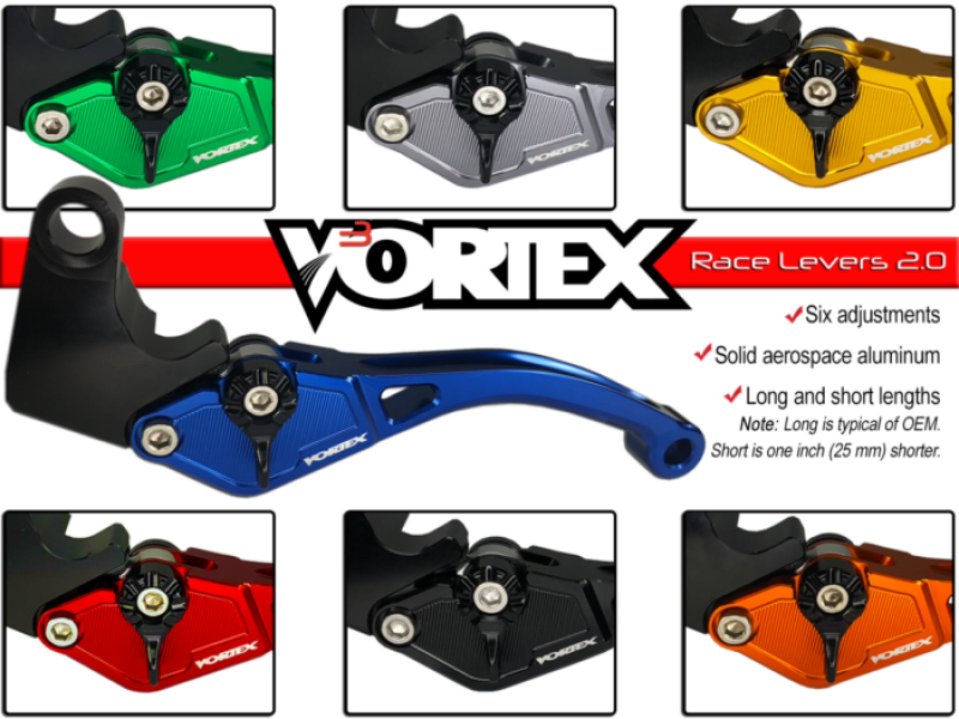 Picture of Vortex Racing H-L202 D82A Clutch Lever Long- Gold