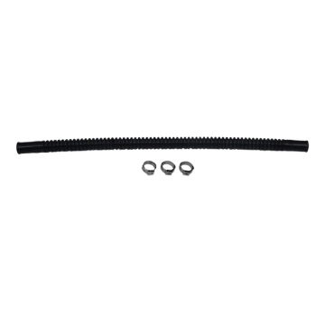 Picture of DeatschWerks Convoluted Tubing 300mm Length x 10mm ID Side 1 x 10mm ID Side 2 - Black