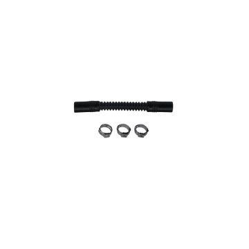 Picture of DeatschWerks Convoluted Tubing 100mm Length x 10mm ID Side 1 x 10mm ID Side 2 - Black
