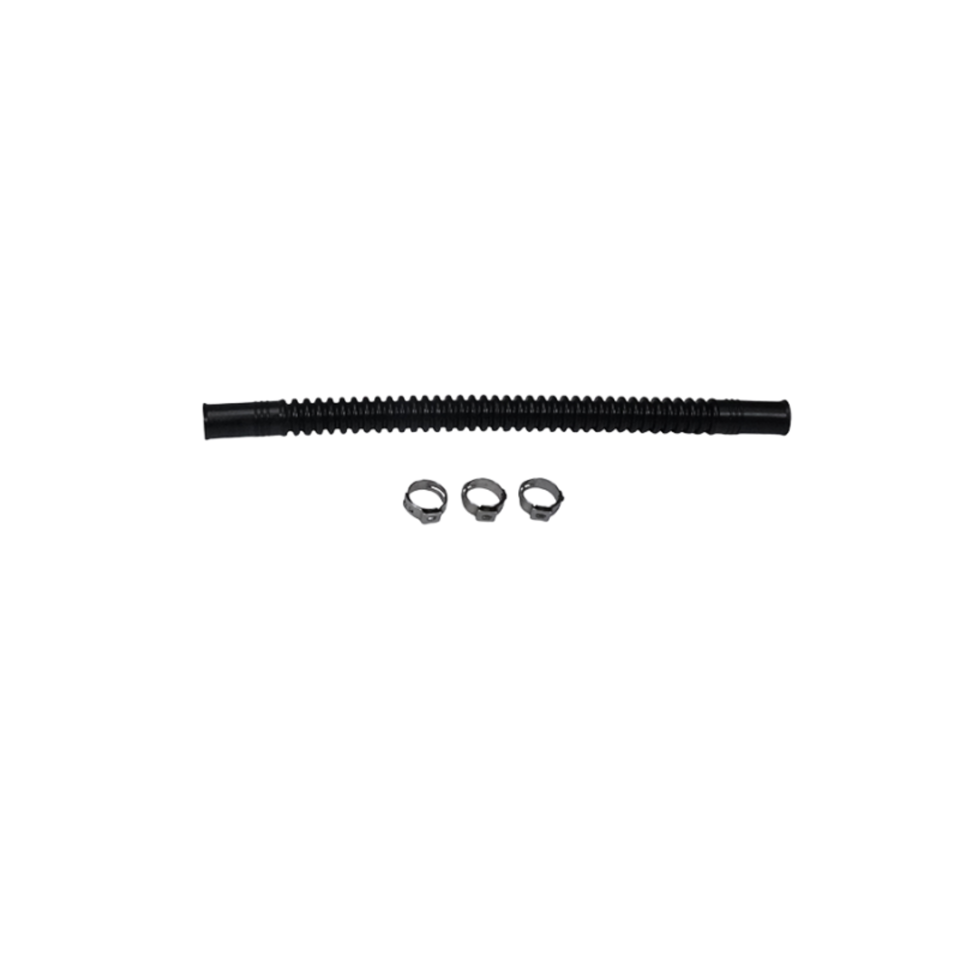 Picture of DeatschWerks Convoluted Tubing 200mm length x 10mm ID Side 1 x 10mm ID Side 2 - Black