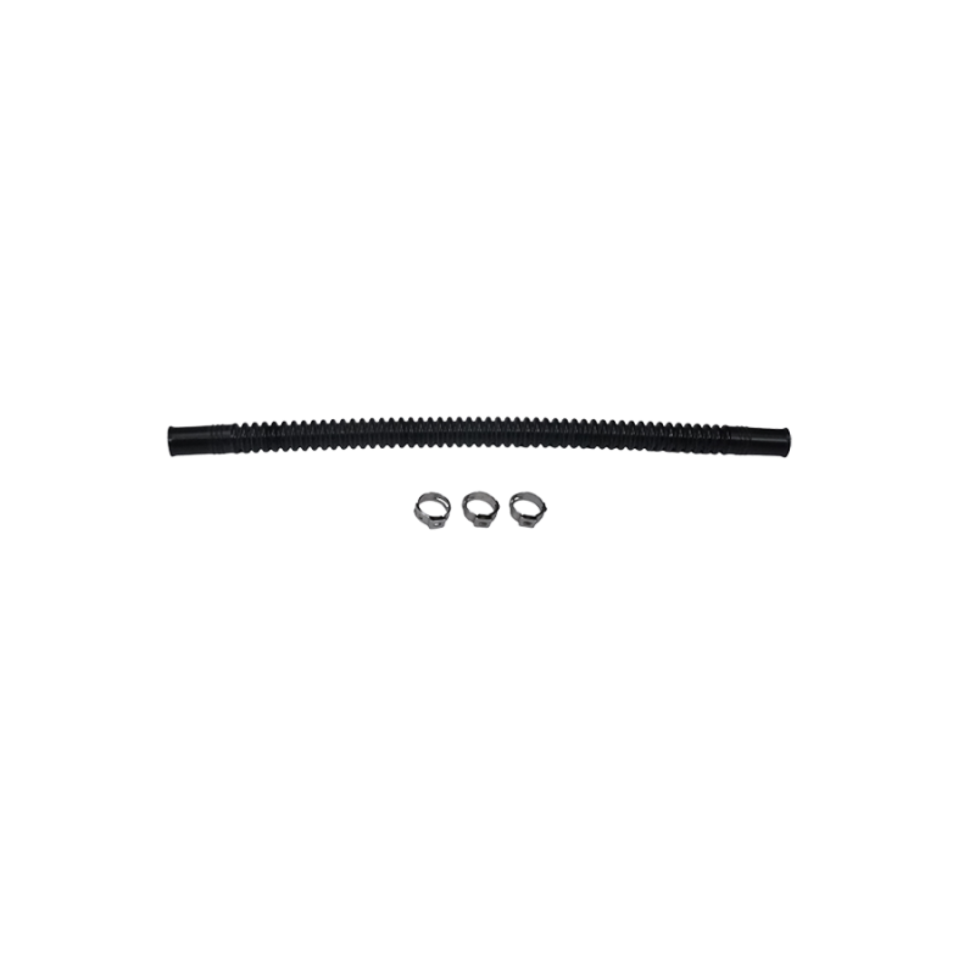 Picture of DeatschWerks Convoluted Tubing 250mm Length x 8mm ID Side 1 x 8mm ID Side 2 - Black