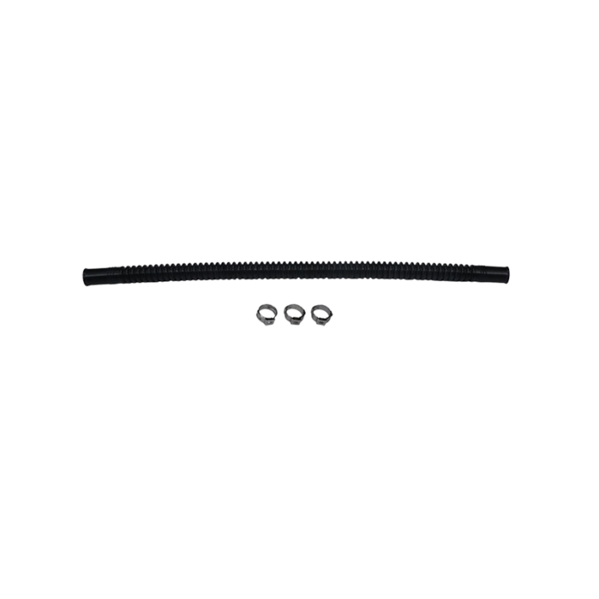 Picture of DeatschWerks Convoluted Tubing 300mm Length x 8mm ID Side 1 x 8mm ID Side 2 - Black