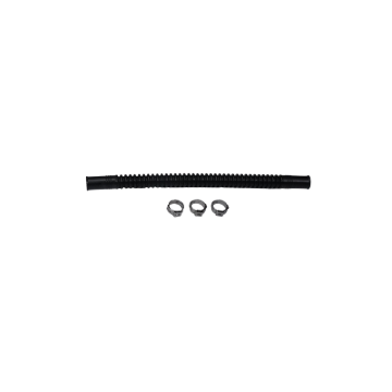 Picture of DeatschWerks Convoluted Tubing 200mm Length x 8mm ID Side 1 x 8mm ID Side 2 - Black
