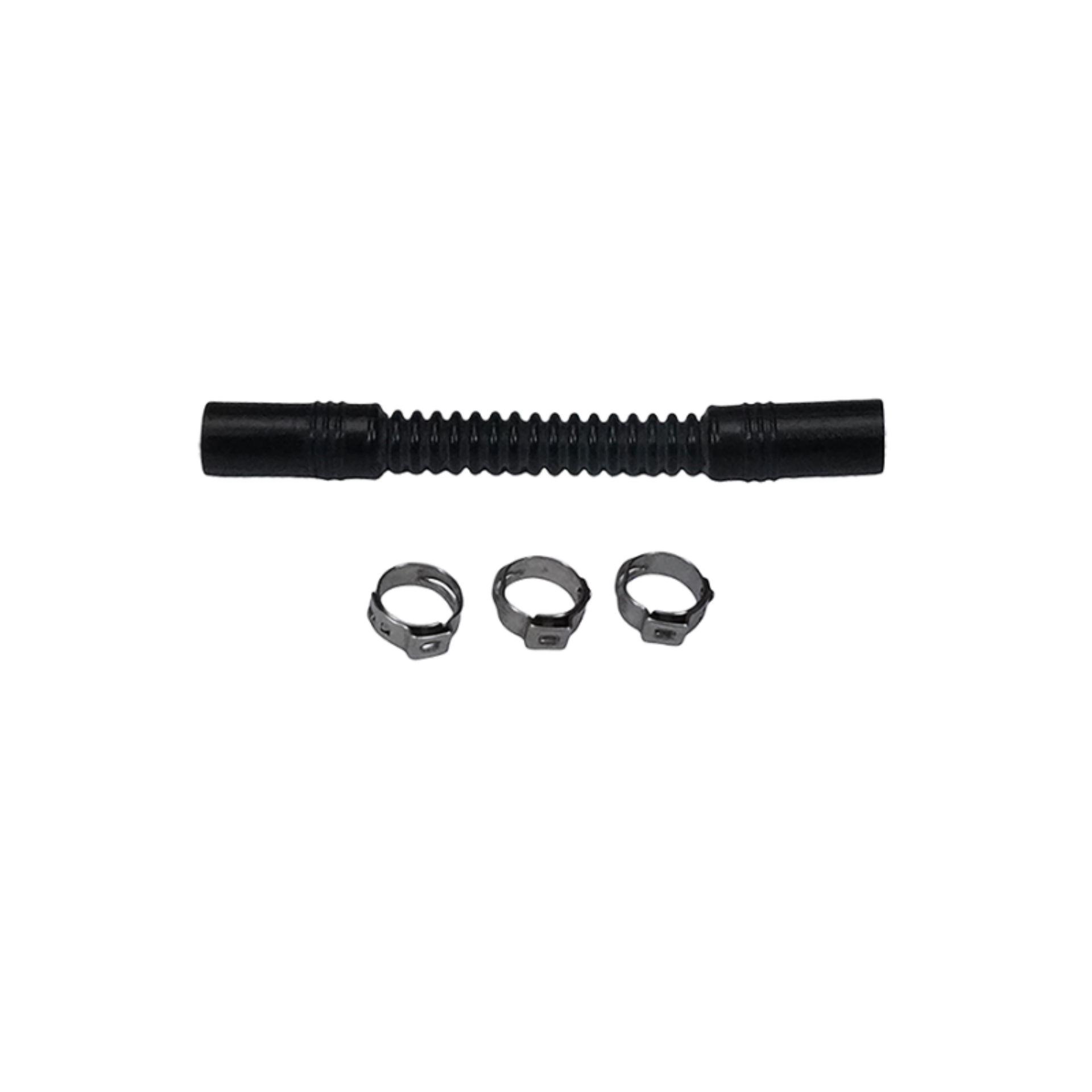 Picture of DeatschWerks Convoluted Tubing 100mm Length x 8mm ID Side 1 x 8mm ID Side 2 - Black