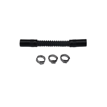 Picture of DeatschWerks Convoluted Tubing 100mm Length x 8mm ID Side 1 x 8mm ID Side 2 - Black