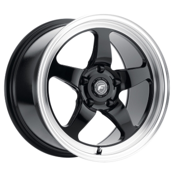 Picture of Forgestar D5 Drag 18x5 / 5x120.65 BS / ET-10 / 2.6 Gloss BLK / Diamond Lip 78.1 Bore