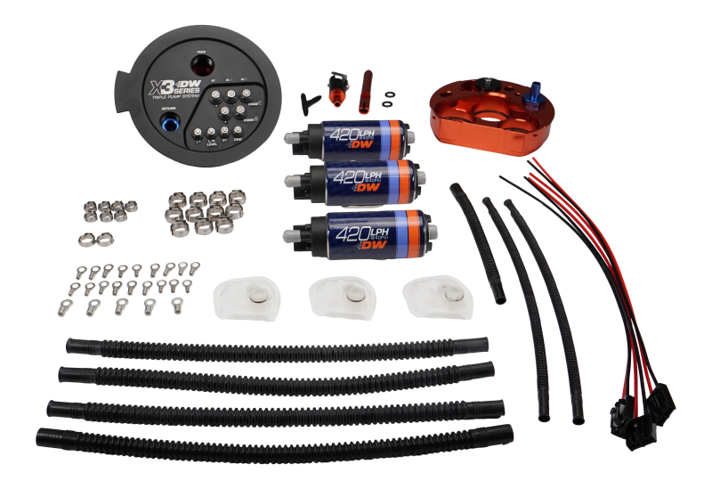Picture of DeatschWerks 20-24 A90/91 Toyota Supra/G8X BMW M3/M4 Fuel Pump Module w/Triple DW420s