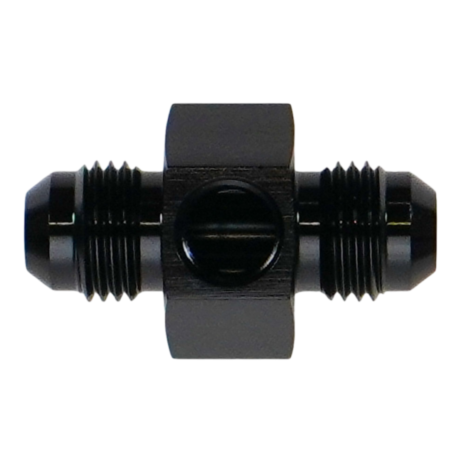 Picture of DeatschWerks 6AN Male Flare Gauge Adapter with 1/8in NPT Gauge Port