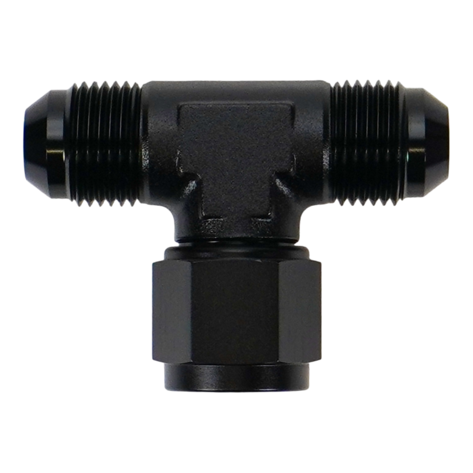 Picture of DeatschWerks 8AN Male Flare to Female Flare Swivel Tee on 90