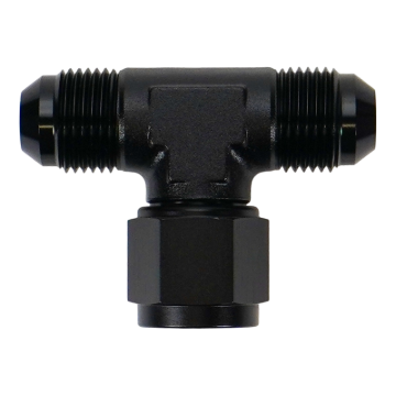Picture of DeatschWerks 8AN Male Flare to Female Flare Swivel Tee on 90