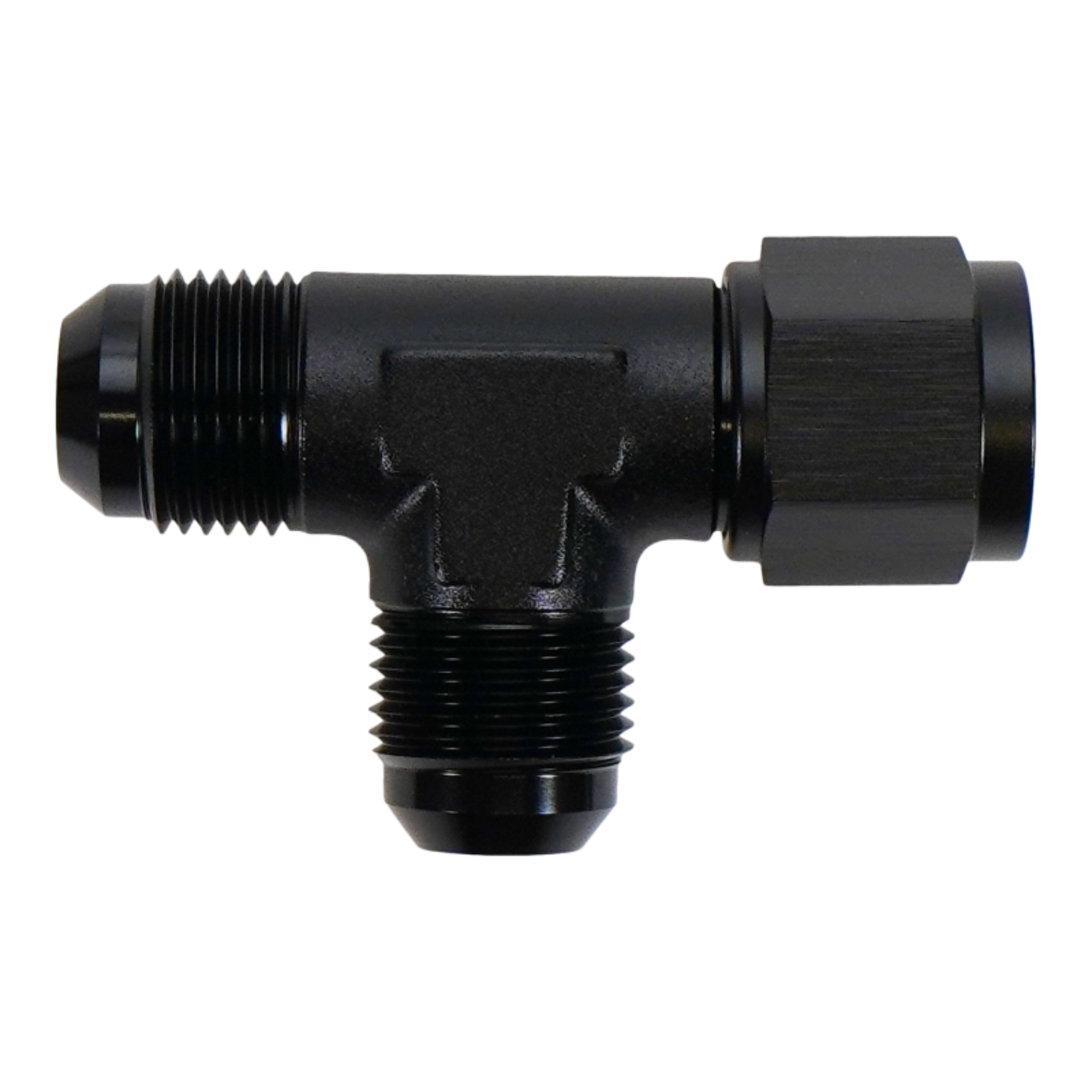 Picture of DeatschWerks 10AN Male Flare to Female Flare Swivel Tee on Straight