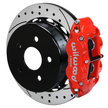 Picture of Wilwood 07-18 Jeep Wrangler Narrow Superlite 4R Rear Brake Kit SRP 13.50in Rotor w/Lines - Red