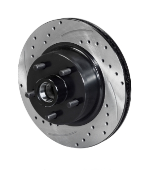 Picture of Wilwood 70-73 Ford Mustang 5x4.5 SRP Drilled Performance Front Rotor & Hat R/H - Black