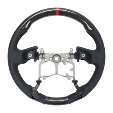 Picture of NRG 12-23 Toyota Tacoma OEM Plus Carbon Fiber Steering Wheel w/ Black Stitch & Red Center Mark