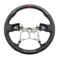 Picture of NRG 12-23 Toyota Tacoma OEM Plus Carbon Fiber Steering Wheel w/ Blue Stitch & Red Center Mark