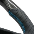 Picture of NRG 12-23 Toyota Tacoma OEM Plus Carbon Fiber Steering Wheel w/ Blue Stitch & Red Center Mark