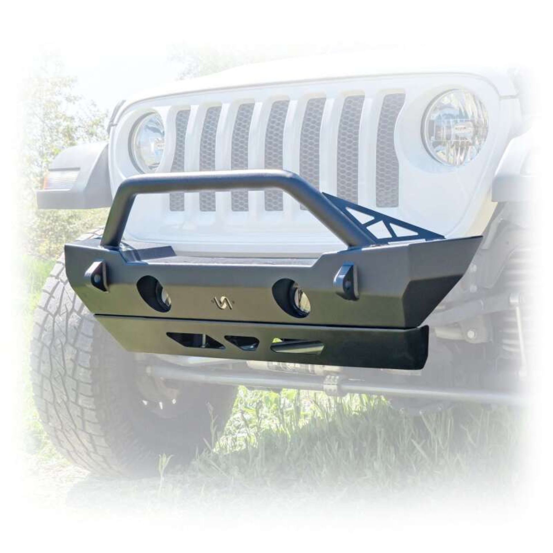 Picture of Turn Offroad 07-25 Jeep JK/JL/JT Front Bumper w/ Bolt-On Bull Bar & Skid Plate