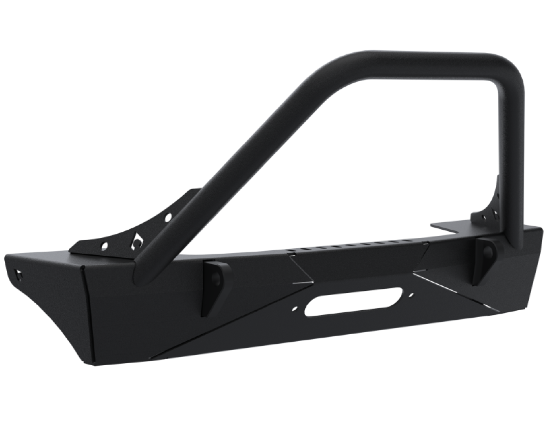 Picture of Artec Industries 2018+ Jeep JL Sentinel Front Bumper w/ Hoop - Black Powder Coat
