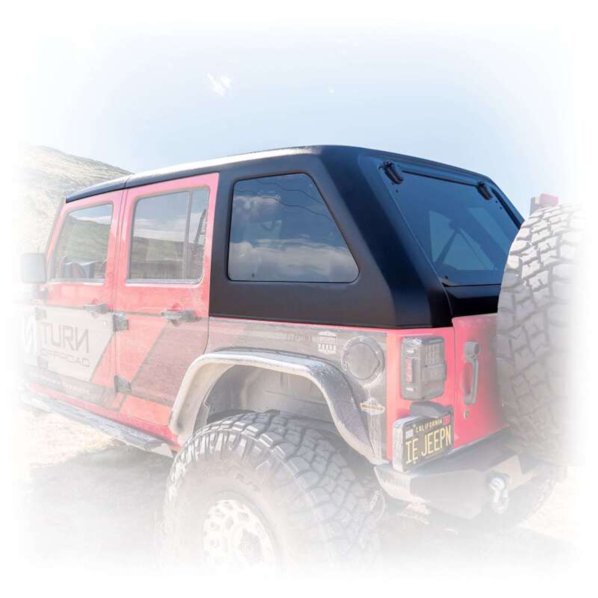 Picture of Turn Offroad 2007-2018 Jeep JK 4 Door Fastback Hardtop 2 Piece